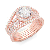 The Astral Luminance Moissanite Cocktail Ring ( Rose Gold 14k )