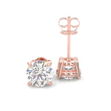 Ludovic Moissanite Stud Earring (Rose Gold)