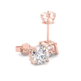 Ludovic Moissanite Stud Earring (Rose Gold)