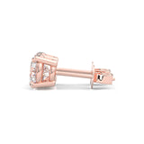 Ludovic Moissanite Stud Earring (Rose Gold)
