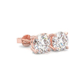 Ludovic Moissanite Stud Earring (Rose Gold)