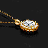le Collier Infini Moissanite pendant (Yellow 14k Solid Gold)