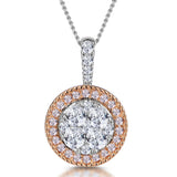 The Austere Vigor Moissanite Necklace (14k Solid Gold)  tw 1.2 ct