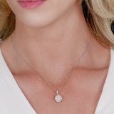The Austere Vigor Moissanite Necklace (14k Solid Gold)  tw 1.2 ct