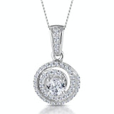 The Amber Core Moissanite Necklace (14k Solid Gold)
