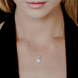 The Amber Core Moissanite Necklace (14k Solid Gold)