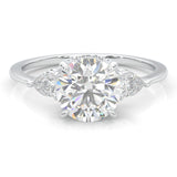 la Tiare Magnifique Moissanite Engagement Ring (Large Main Stone)