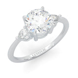 la Tiare Magnifique Moissanite Engagement Ring (Large Main Stone)