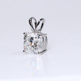 Custom Lab Diamond Pendant (Cushion Cut 3CT - 14K White Gold) – Pendant Only