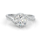 Twisted Fate Moissanite Engagement Ring (14k Solid Gold)