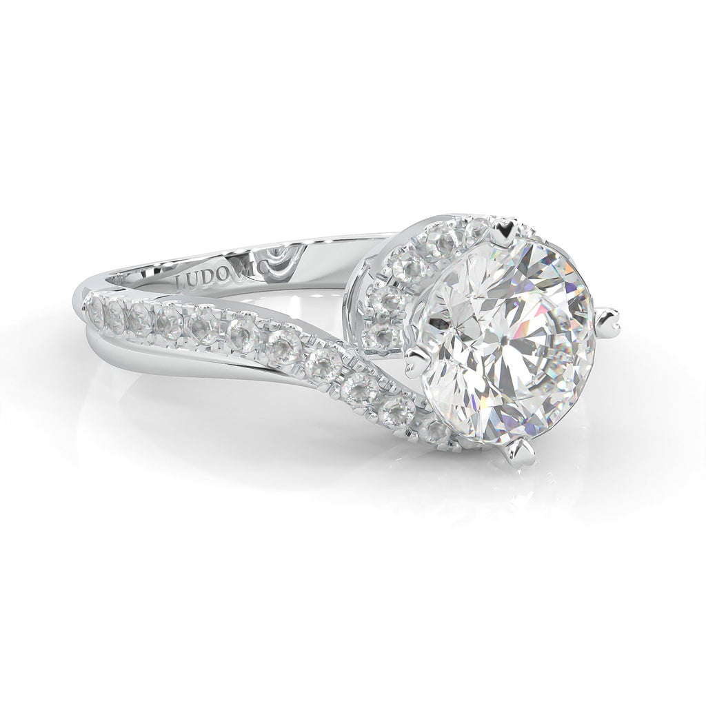 Twisted Fate Moissanite Engagement Ring