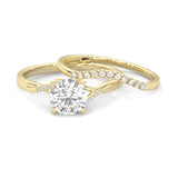 Mountain Style Wedding Set ( Yellow Gold )