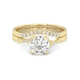 Mountain Style Wedding Set ( Yellow Gold )