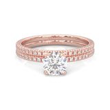 The Crystals Moissanite Wedding Set ( Rose Gold )