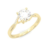 Mountain Style Wedding Set ( Yellow Gold )