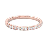 French Four Claw Wedding Set (Rose Gold )