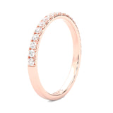 French Four Claw Wedding Set (Rose Gold )