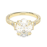 Éclat Lumière Oval Cut Moissanite Engagement Ring ( Yellow Gold )