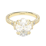 Éclat Lumière Oval Cut Lab-Grown Diamond Ring (14k Yellow Gold - 2.5CT Main Stone)