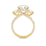 Triomphe de Lumière Moissanite Engagement Ring (14K Yellow Gold )