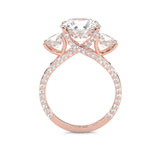 Triomphe de Lumière Moissanite Engagement Ring (14K Rose Gold)