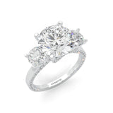 Triomphe de Lumière Moissanite Engagement Ring (14k Solid Gold)