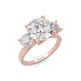 Triomphe de Lumière Moissanite Engagement Ring (14K Rose Gold)
