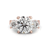 Triomphe de Lumière Moissanite Engagement Ring (14K Rose Gold)