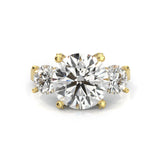 Triomphe de Lumière Moissanite Engagement Ring (14K Yellow Gold )