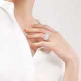 Double Halo Vintage Style Moissanite Cocktail Ring (14k Solid Gold)