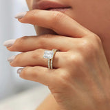 Ludovic Concealed Crown Wedding Set Radiant Cut (14k Solid Yellow Gold)