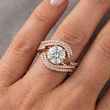 Ludovic Étreinte Wedding Set  (14k Solid Rose Gold)