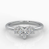 Ludovic Heart Shape Center Engagement Ring (14k Solid Gold)