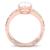 Pear Cut Moissanite Engagement Ring ( Rose Gold 14k )