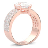 Pear Cut Moissanite Engagement Ring ( Rose Gold 14k )