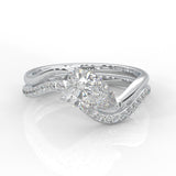 Serene Twist Lab-Grown Diamond Wedding Set (14k Solid Gold)