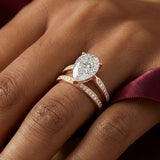 The Stella Nova Moissanite Engagement Ring ( 14k Rose Gold )