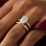 The Stella Nova Moissanite Engagement Ring ( 14k Yellow Gold )