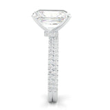 Wedding set lab diamond 7ct main stone 18k white gold