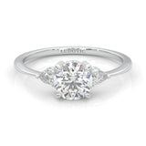 The Luminous Moissanite Engagement Ring (Platinum-Plated Silver)