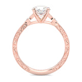 The Vintage Lunar Moissanite Wedding Set (Rose Gold )