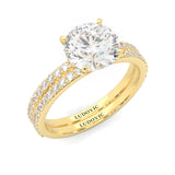 The Crystals Moissanite Wedding Set ( Yellow Gold )