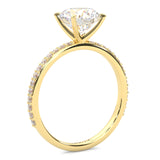 The Crystals Moissanite Engagement Ring ( Yellow Gold 14K )