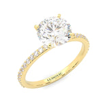 The Crystals Moissanite Engagement Ring ( Yellow Gold 14K )