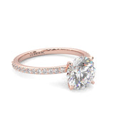 The Crystals Moissanite Engagement Ring ( Rose Gold 14K )
