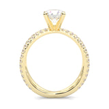 Galaxy Stars Moissanite Engagement Ring ( Yellow Gold 14k )