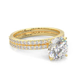 The Crystals Moissanite Wedding Set ( Yellow Gold )
