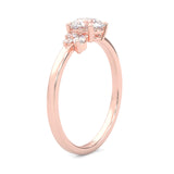 Foliage Marquise & Round Cluster Engagement Ring ( Rose Gold 14k)