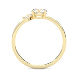 Foliage Marquise & Round Cluster Engagement Ring ( Yellow Gold 14k)