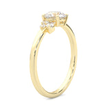 Foliage Marquise & Round Cluster Engagement Ring ( Yellow Gold 14k)